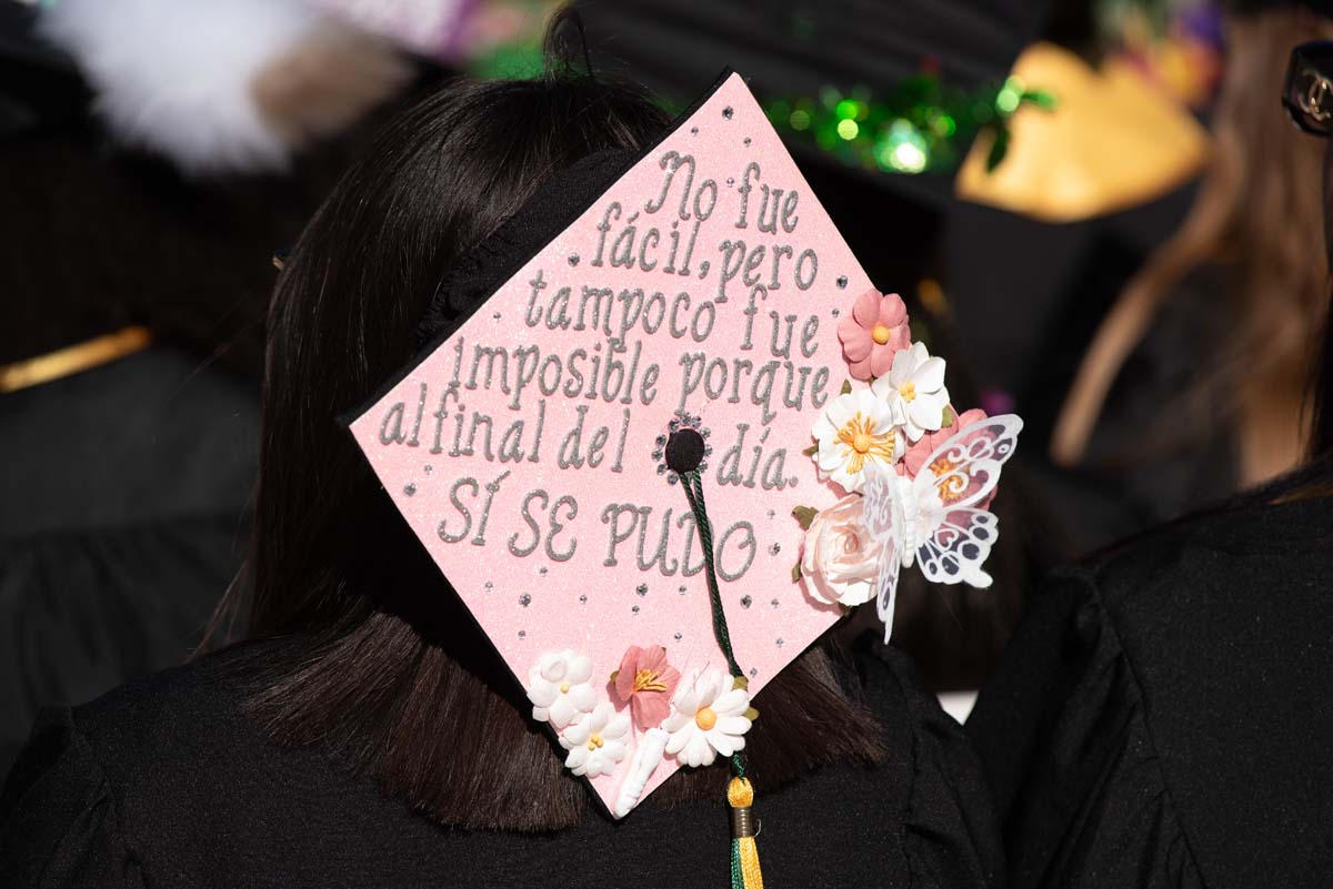 Grad caps from Commencement 2025.