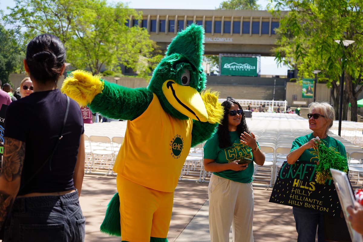 Students attend Commencement rehearsal.