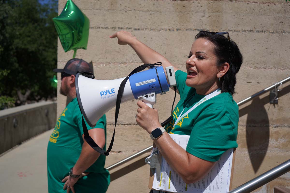 Students attend Commencement rehearsal.