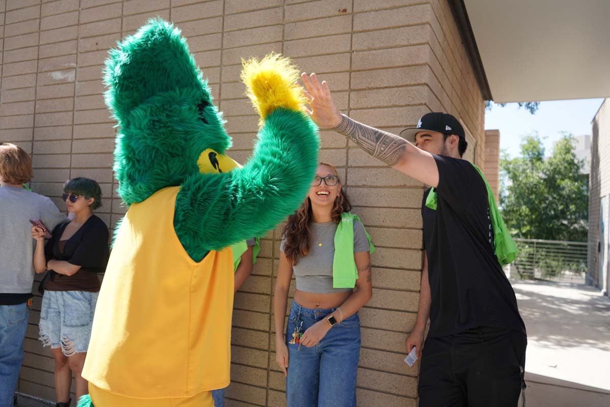 Students attend Commencement rehearsal.