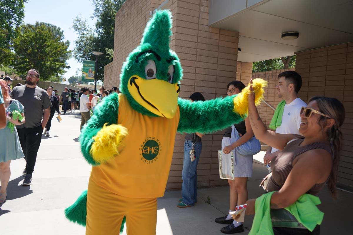 Students attend Commencement rehearsal.