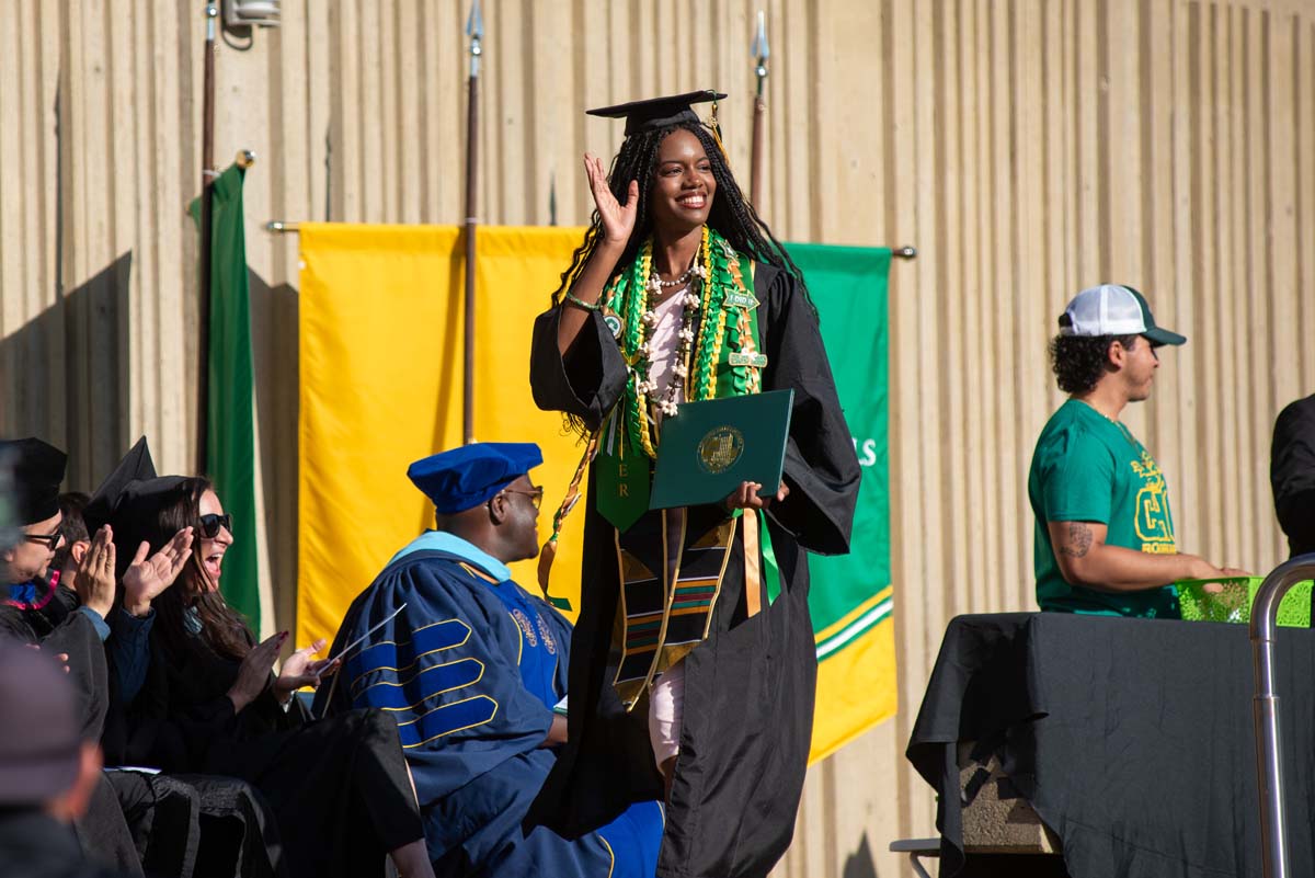 Grads walk across stage at CHC Commencement 2025.