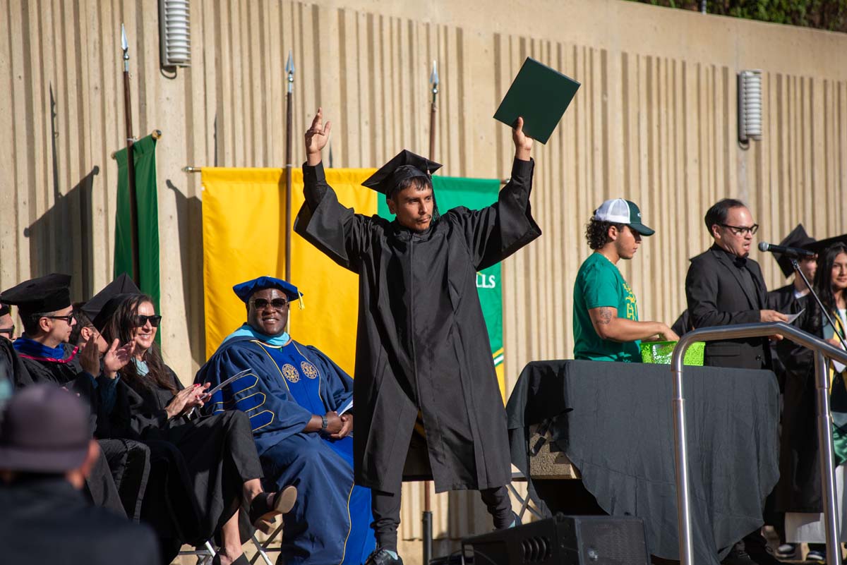 Grads walk across stage at CHC Commencement 2025.