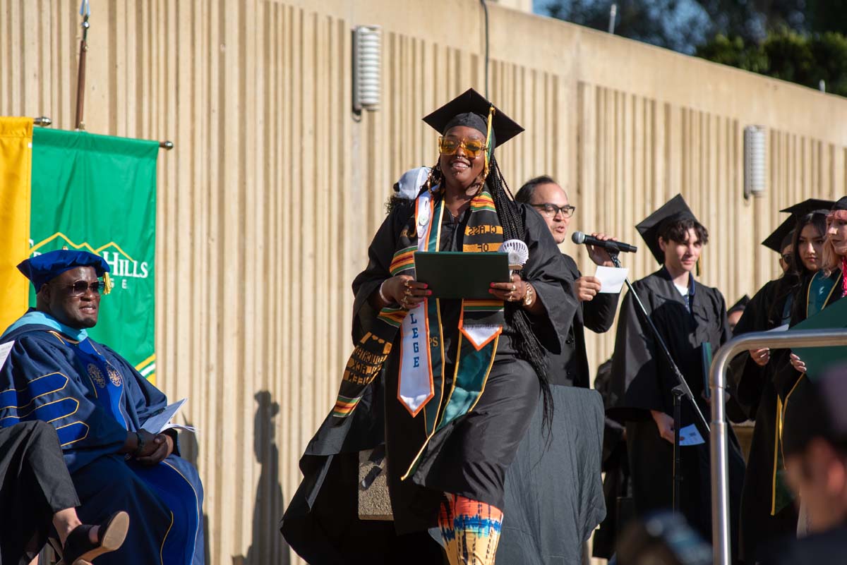 Grads walk across stage at CHC Commencement 2025.