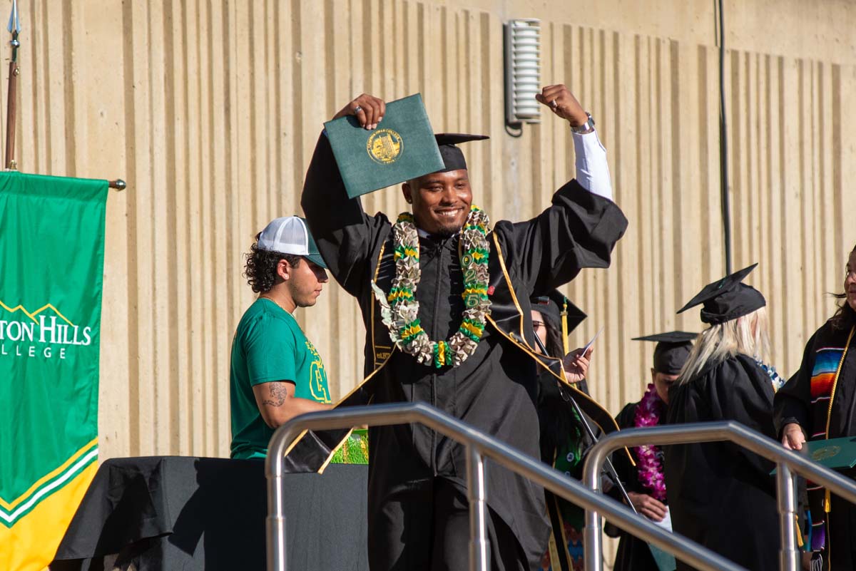 Grads walk across stage at CHC Commencement 2025.