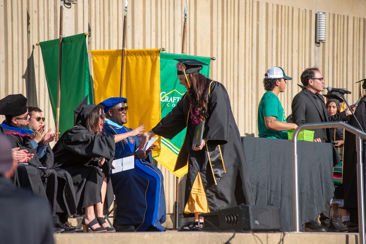 Grads walk across stage at CHC Commencement 2025.