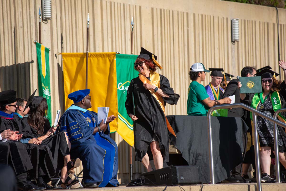 Grads walk across stage at CHC Commencement 2025.