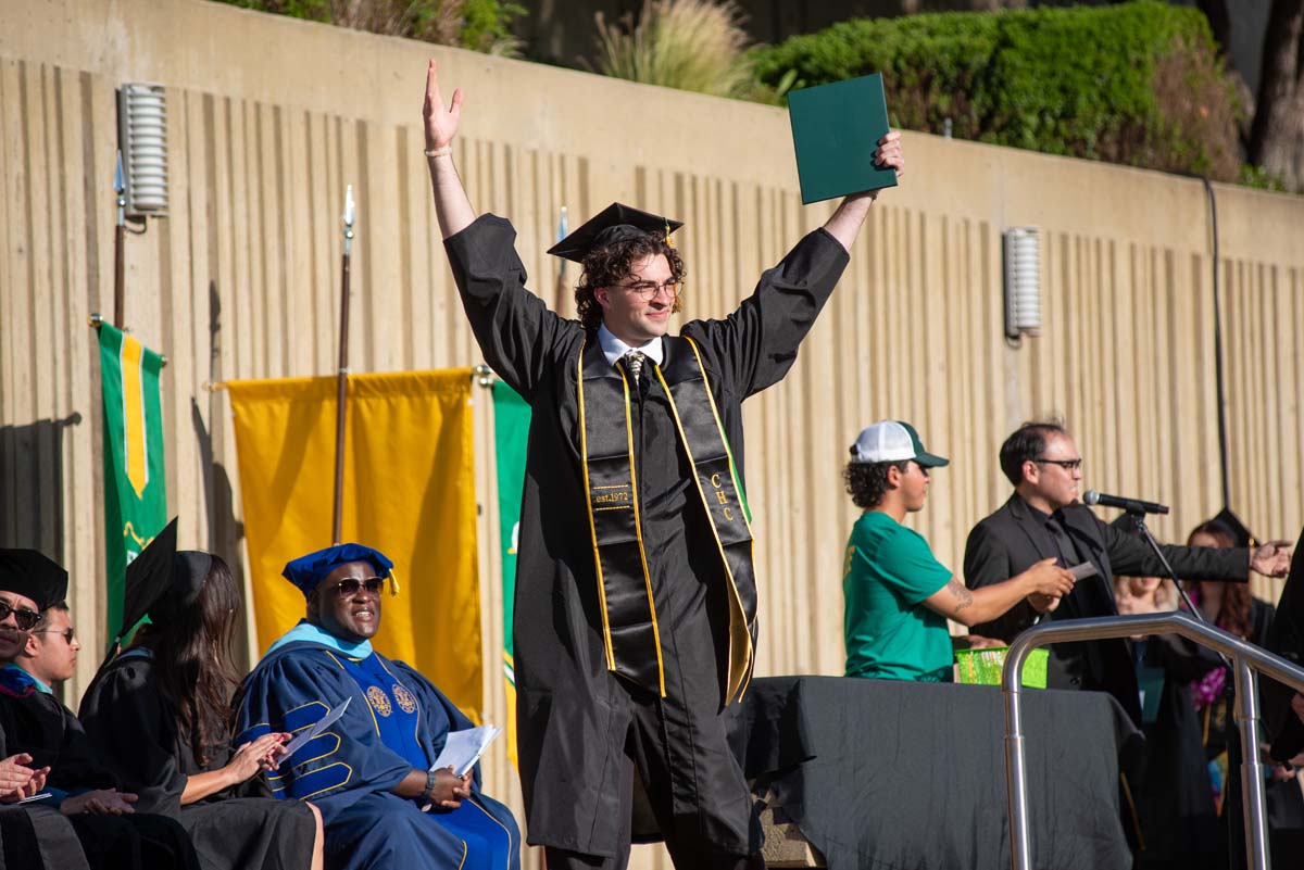Grads walk across stage at CHC Commencement 2025.