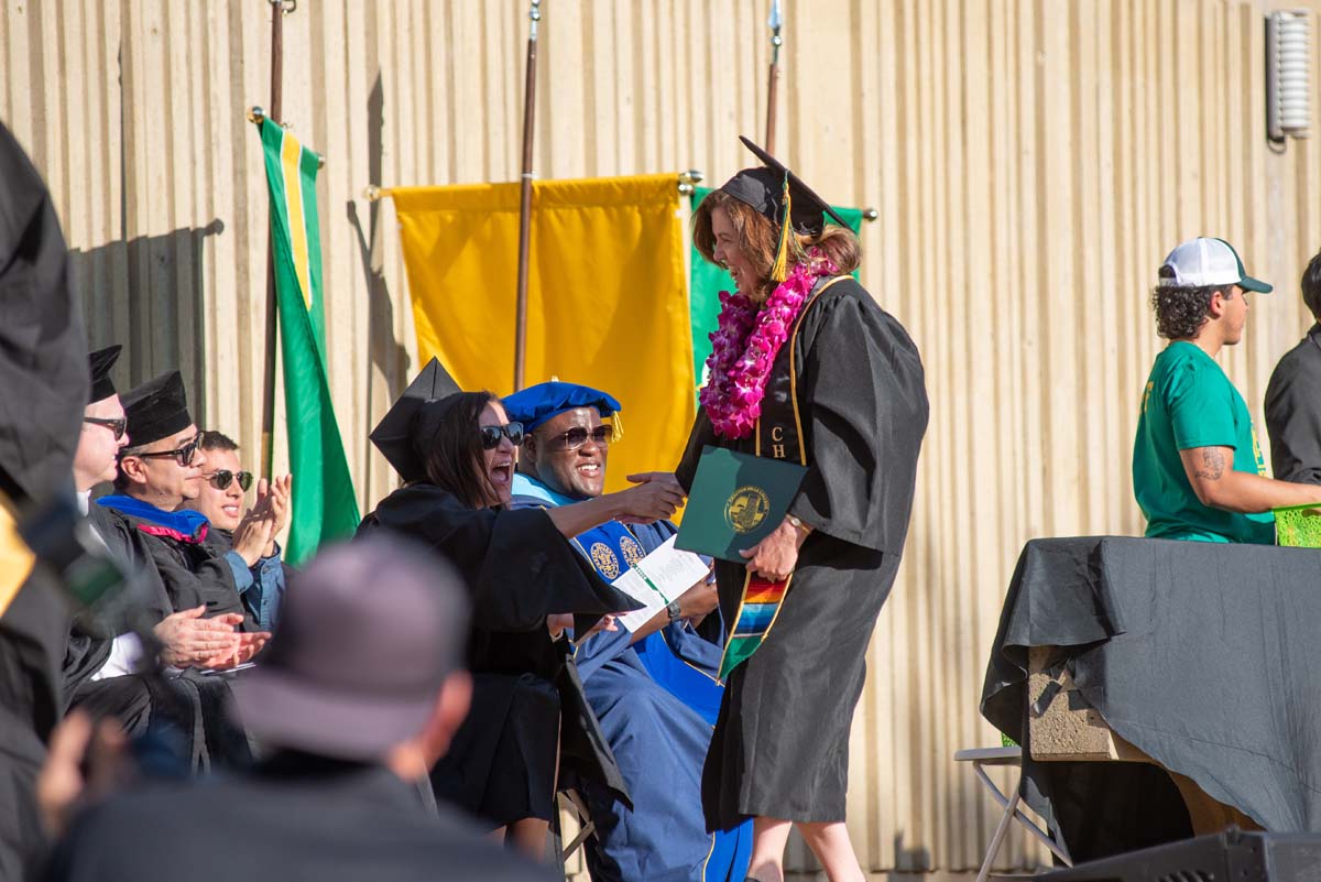 Grads walk across stage at CHC Commencement 2025.