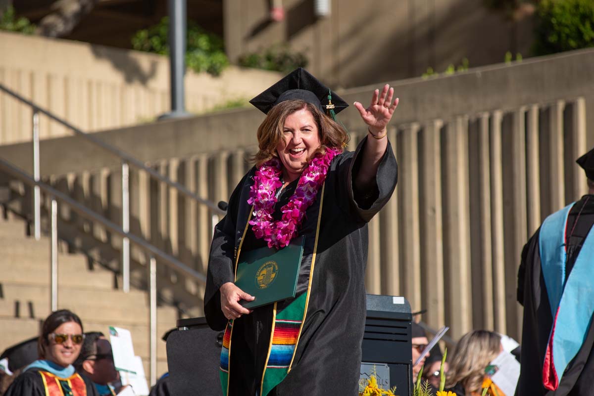 Grads walk across stage at CHC Commencement 2025.