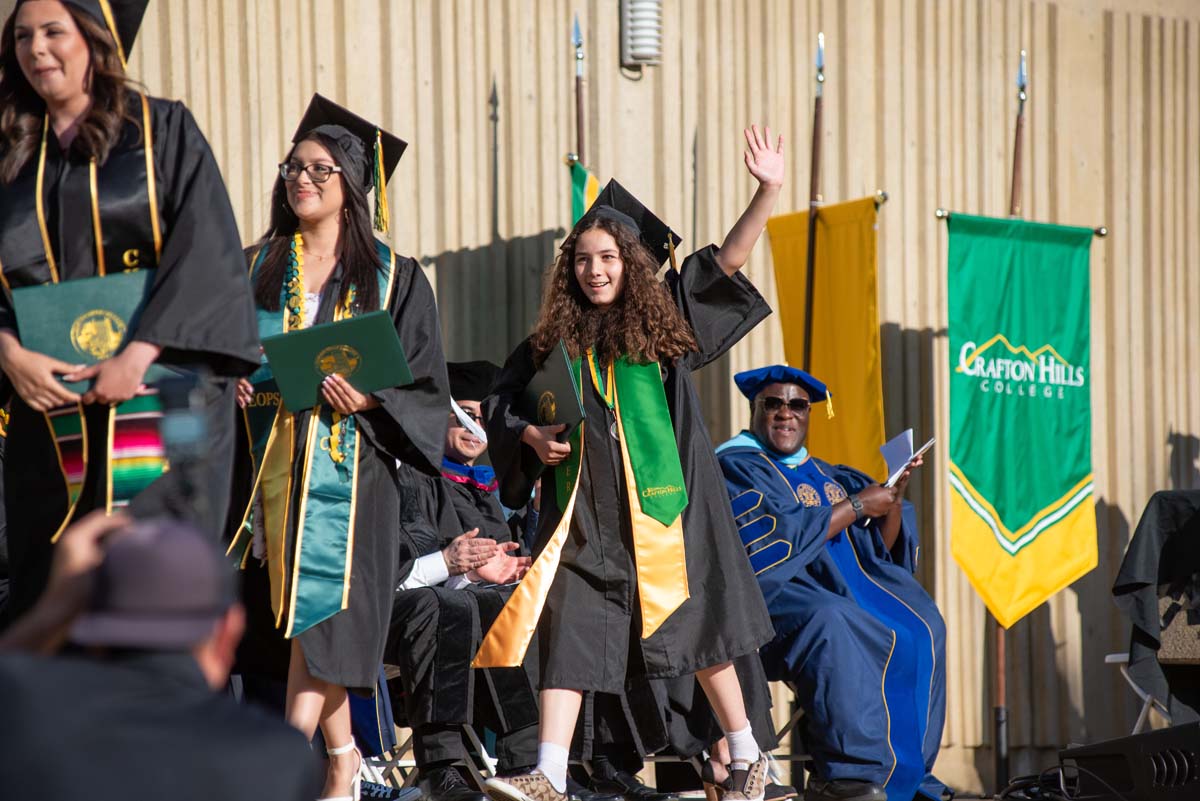 Grads walk across stage at CHC Commencement 2025.