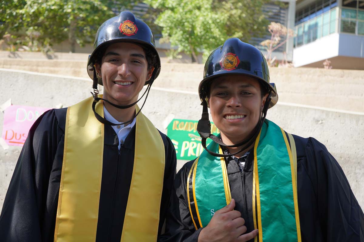 Grads line up for commencement at CHC.