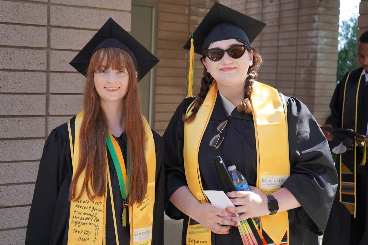 Grads line up for commencement at CHC.
