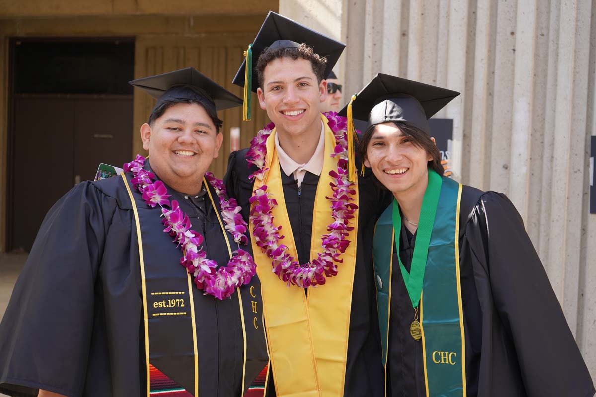 Grads line up for commencement at CHC.