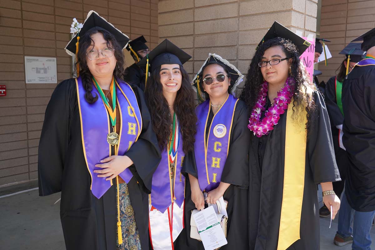 Grads line up for commencement at CHC.