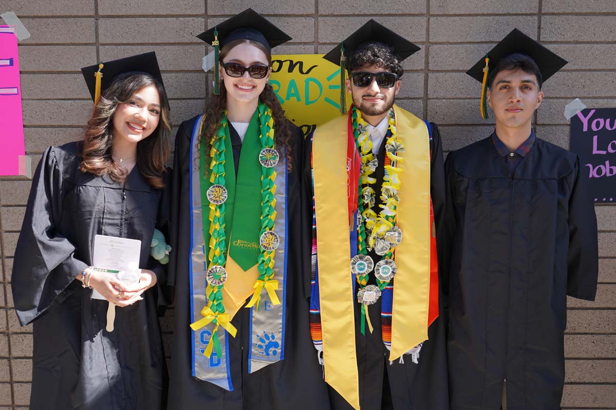 Grads line up for commencement at CHC.
