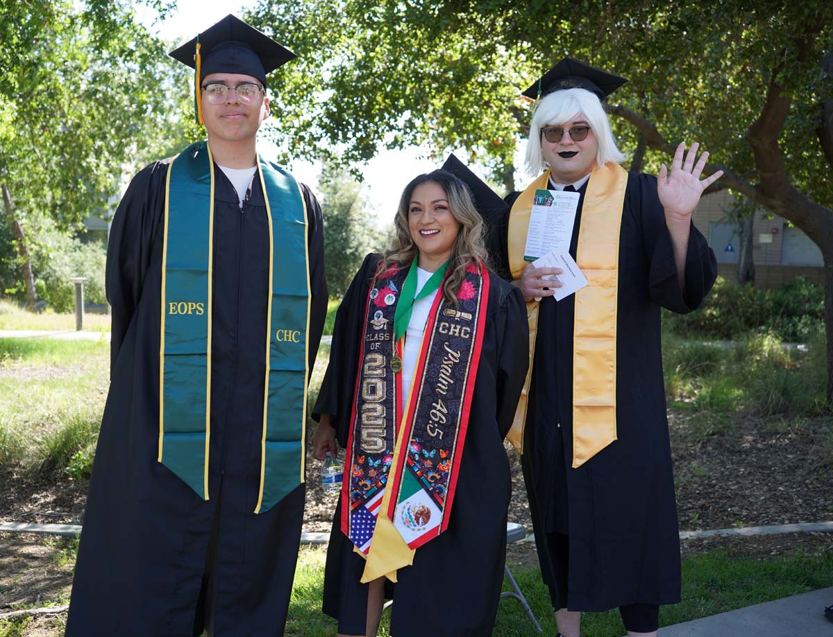 Grads line up for commencement at CHC.