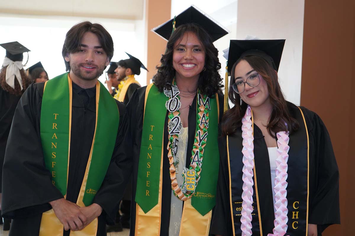 Grads line up for commencement at CHC.