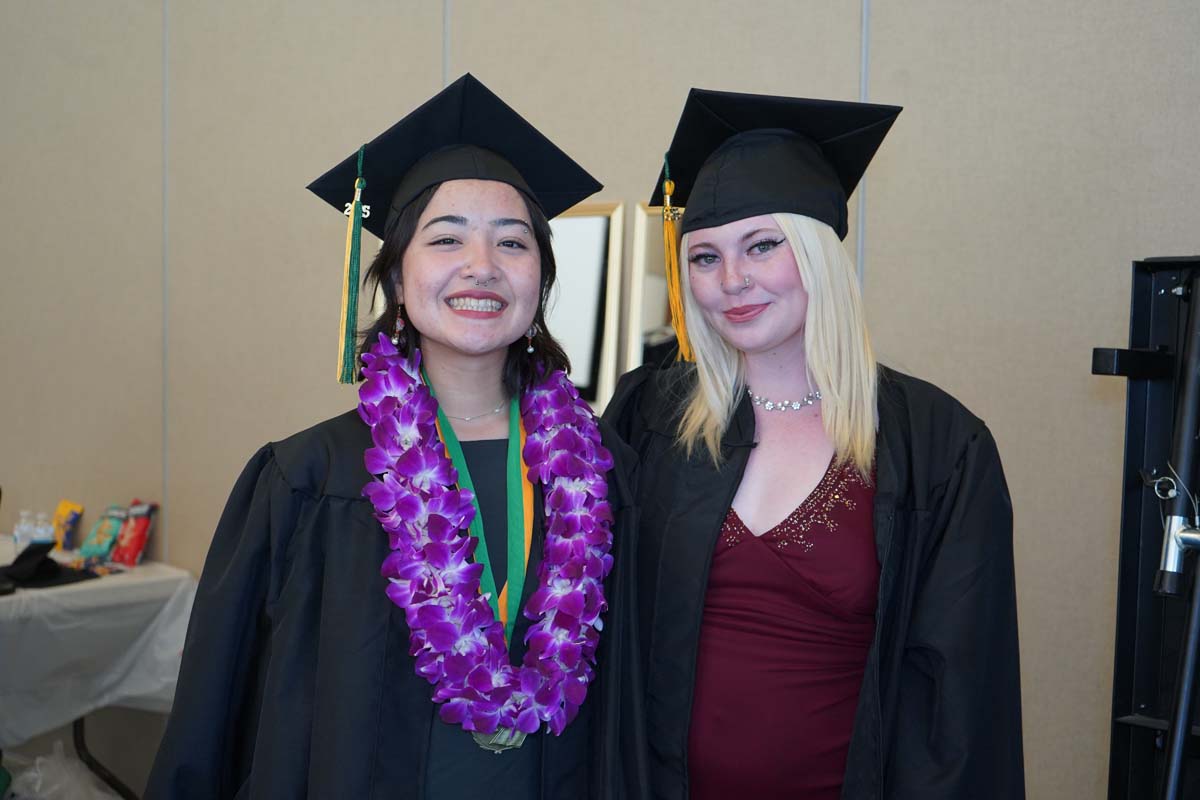 Grads line up for commencement at CHC.
