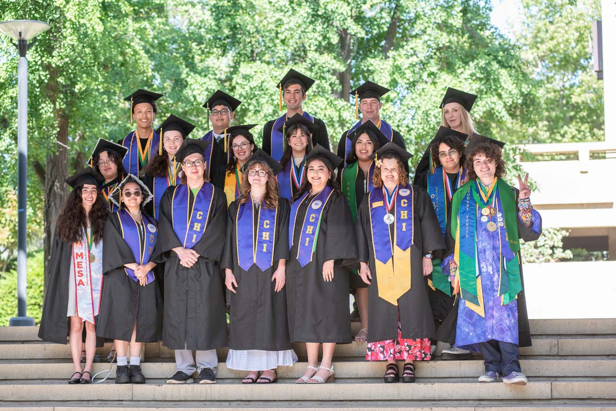 Grads line up for commencement at CHC.