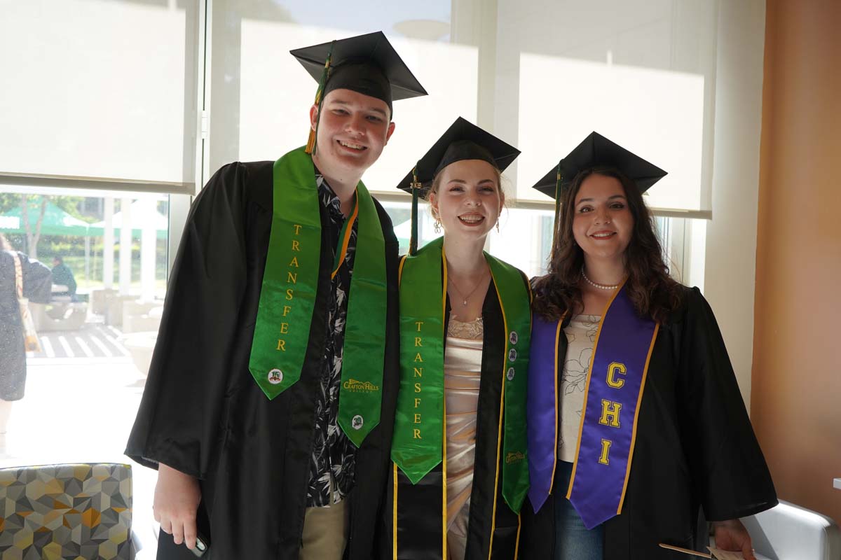 Grads line up for commencement at CHC.