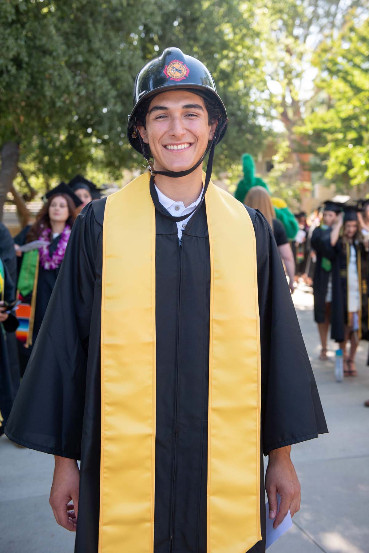 Grads line up for commencement at CHC.
