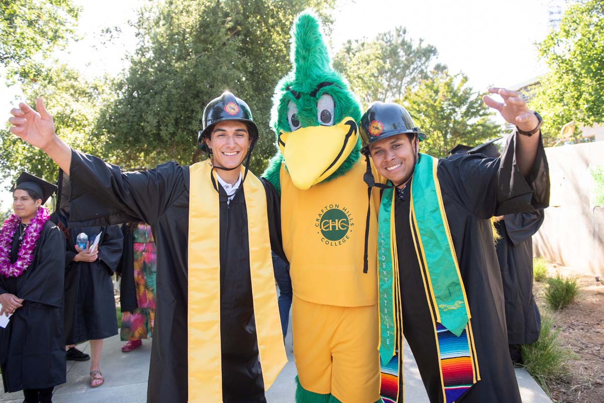 Grads line up for commencement at CHC.