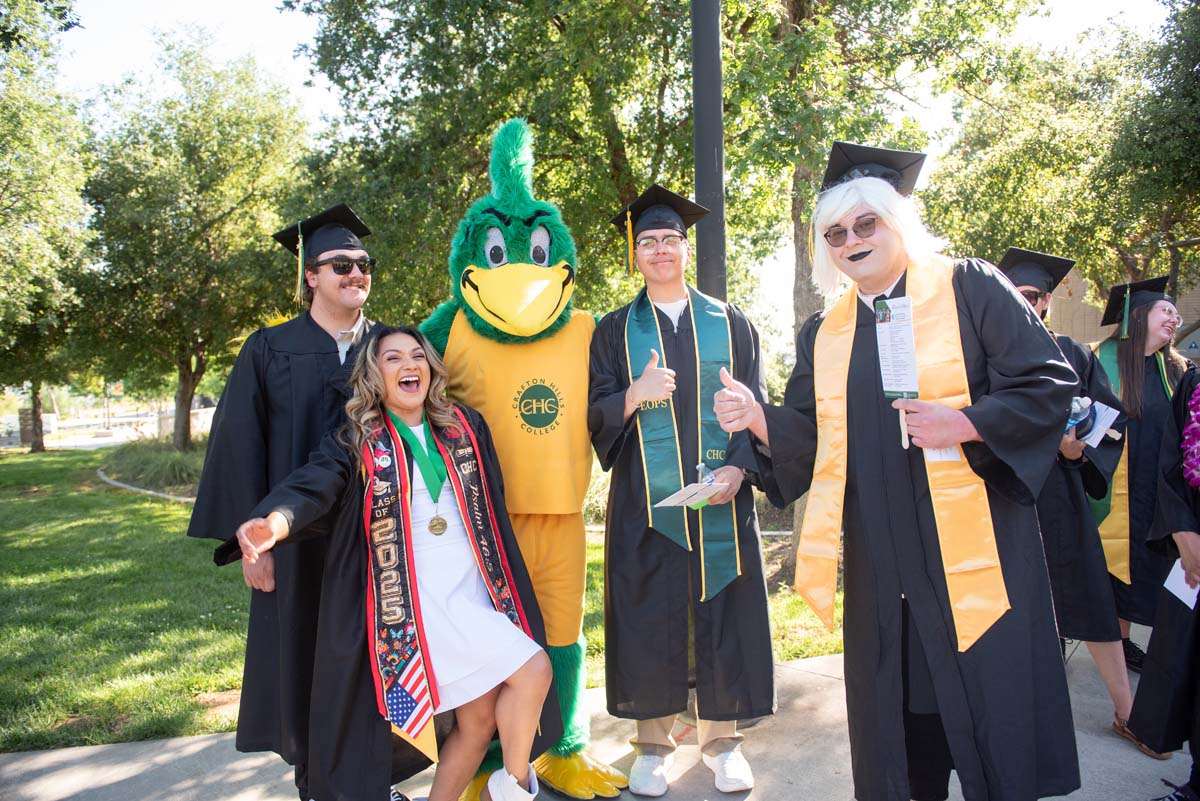 Grads line up for commencement at CHC.