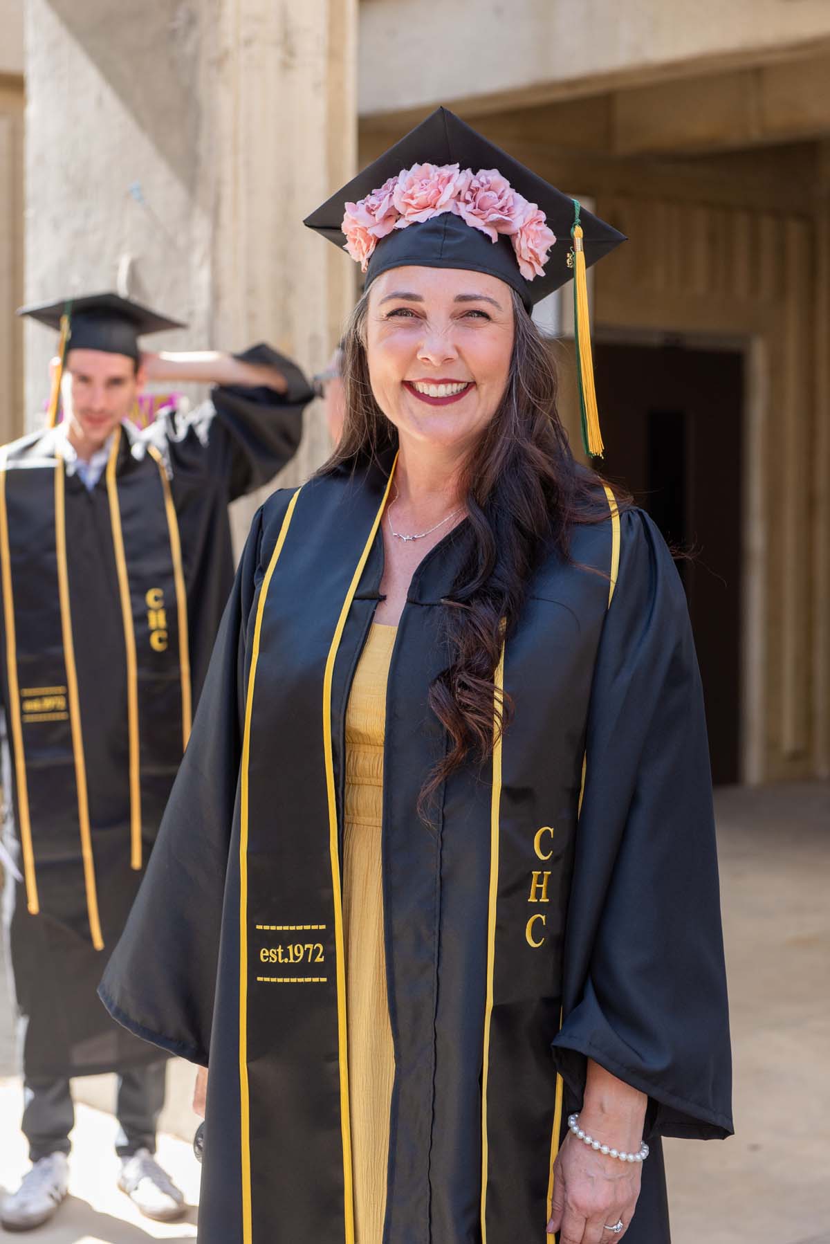 Grads line up for commencement at CHC.