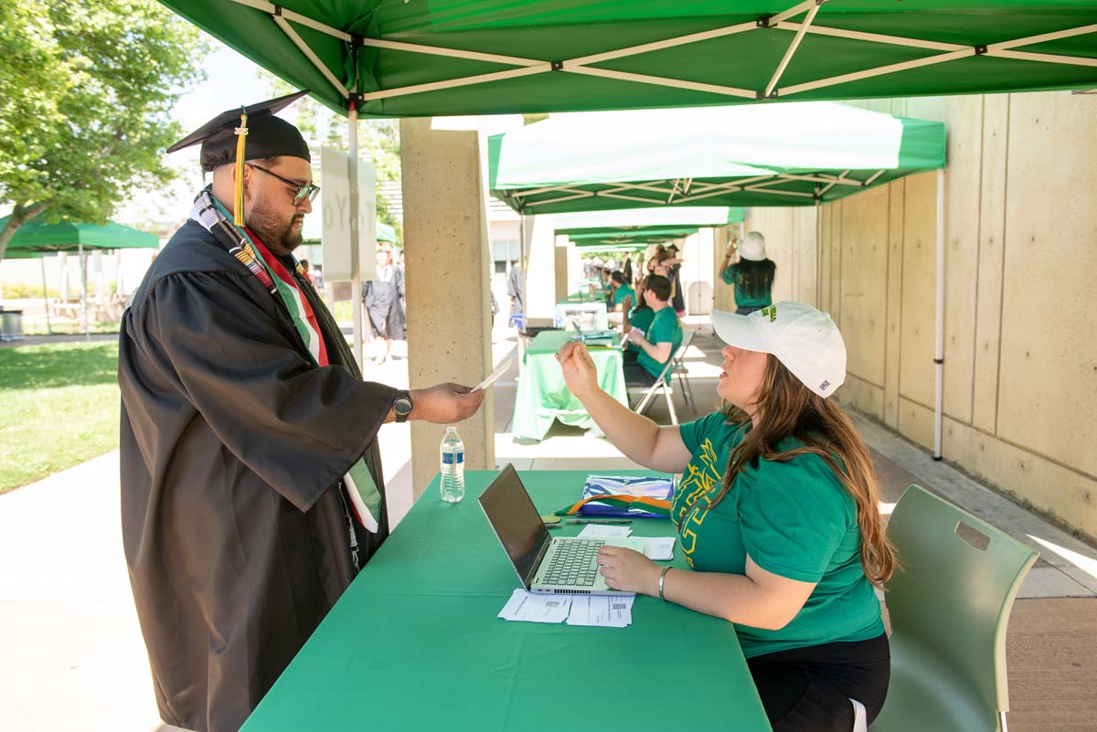 Grads line up for commencement at CHC.