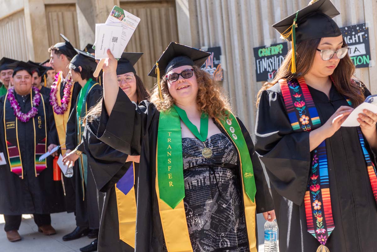 Grads line up for commencement at CHC.