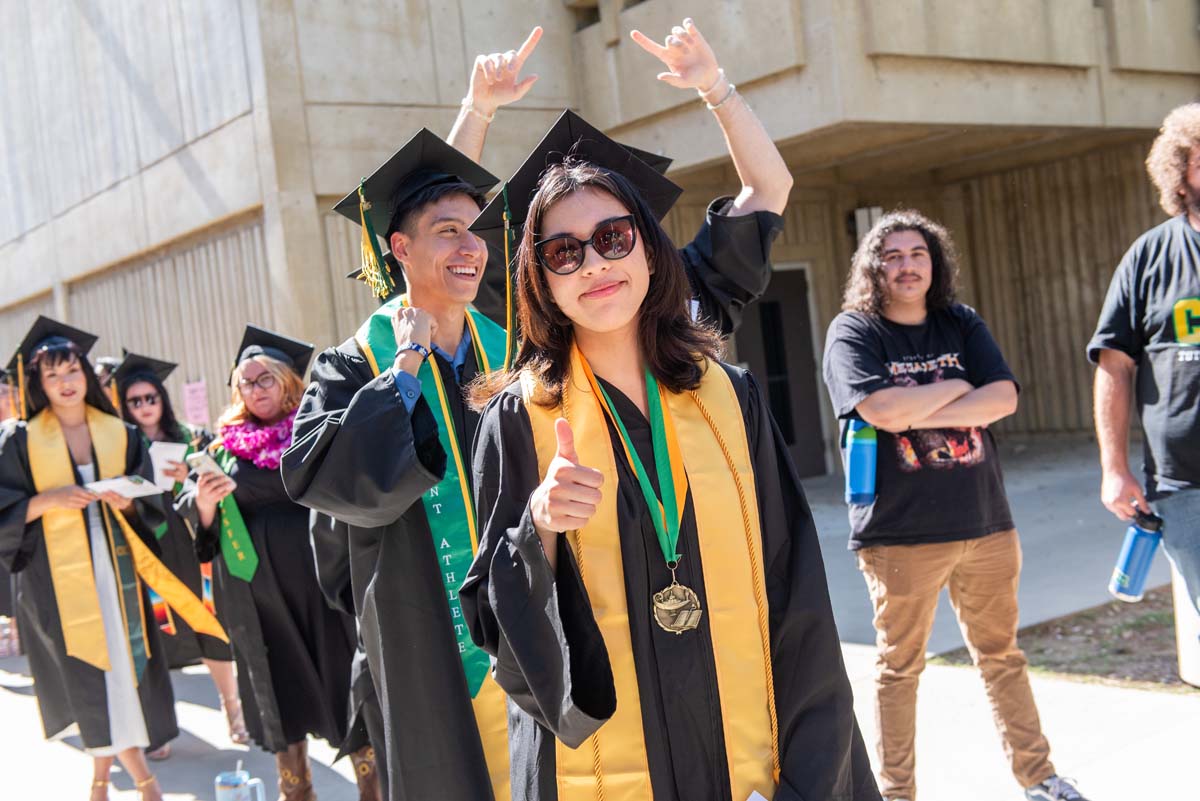 Grads line up for commencement at CHC.
