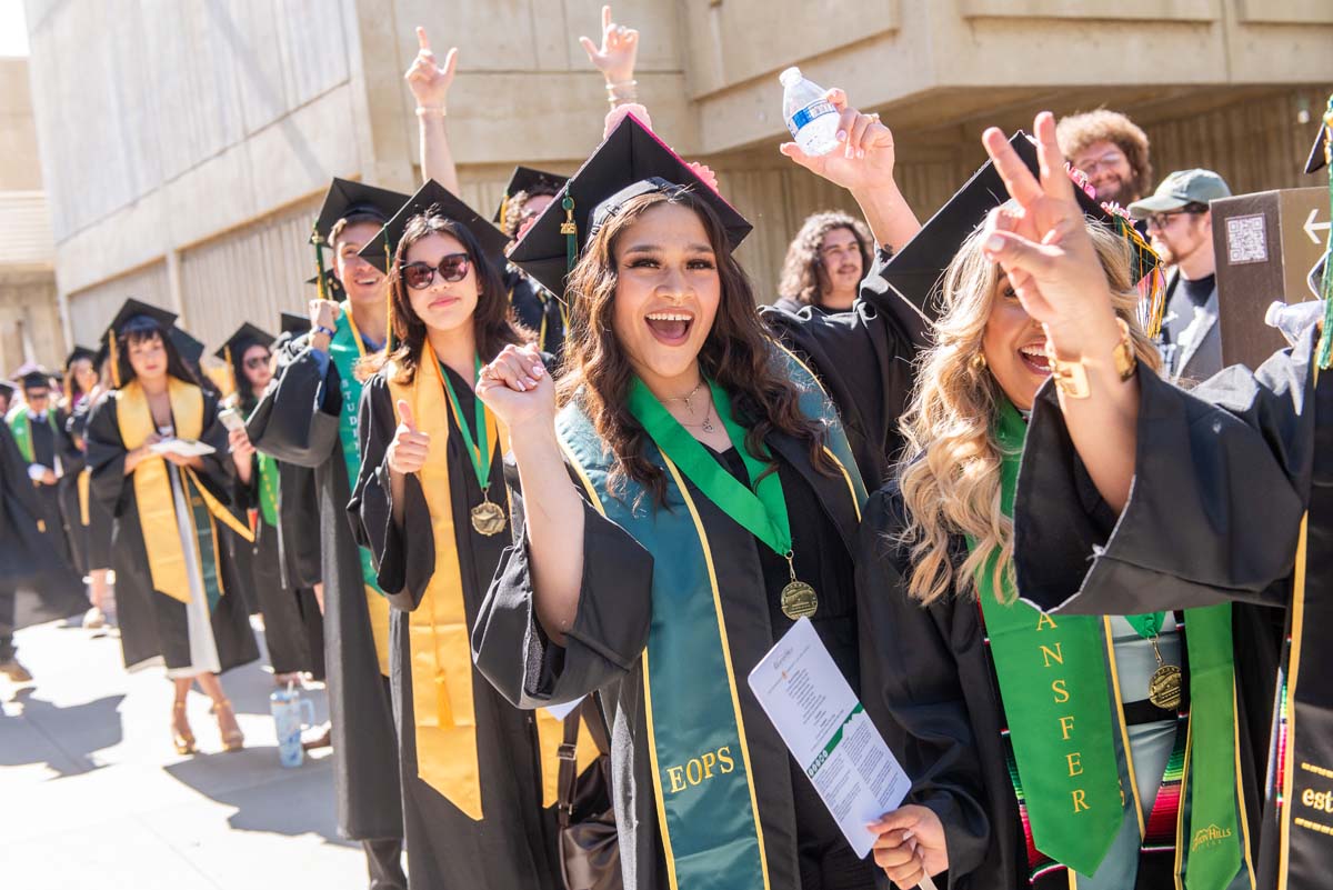 Grads line up for commencement at CHC.