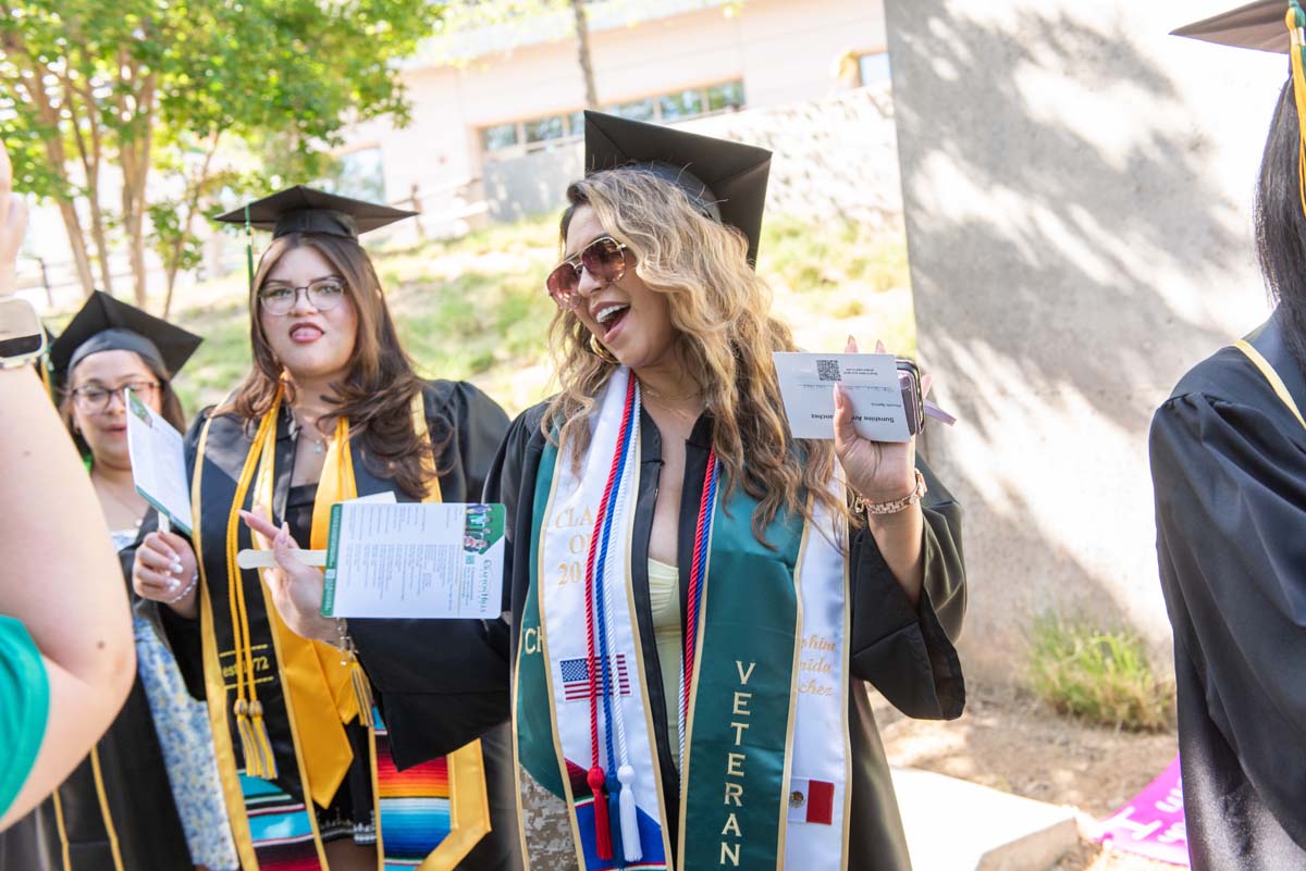 Grads line up for commencement at CHC.