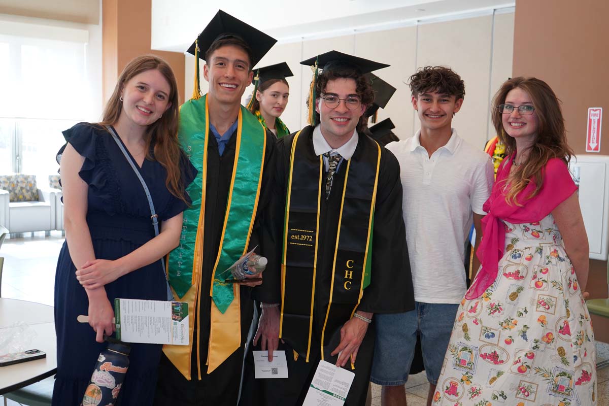 Grads line up for commencement at CHC.