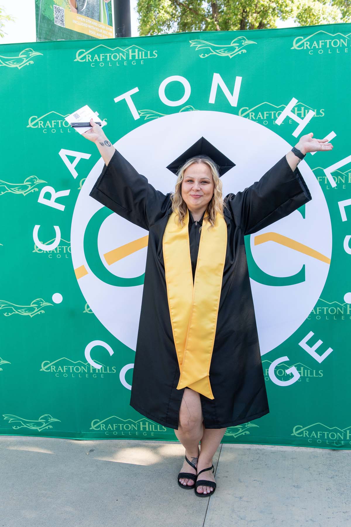 Grads line up for commencement at CHC.