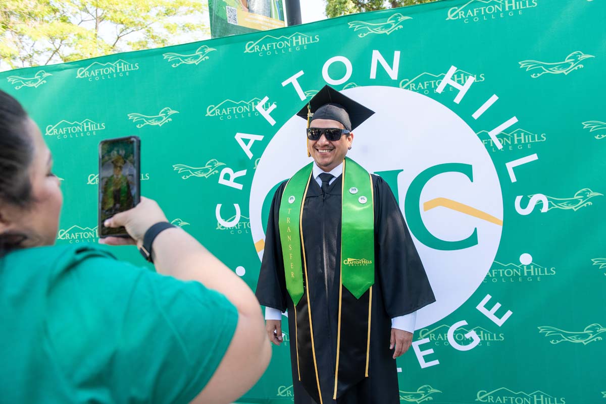 Grads line up for commencement at CHC.