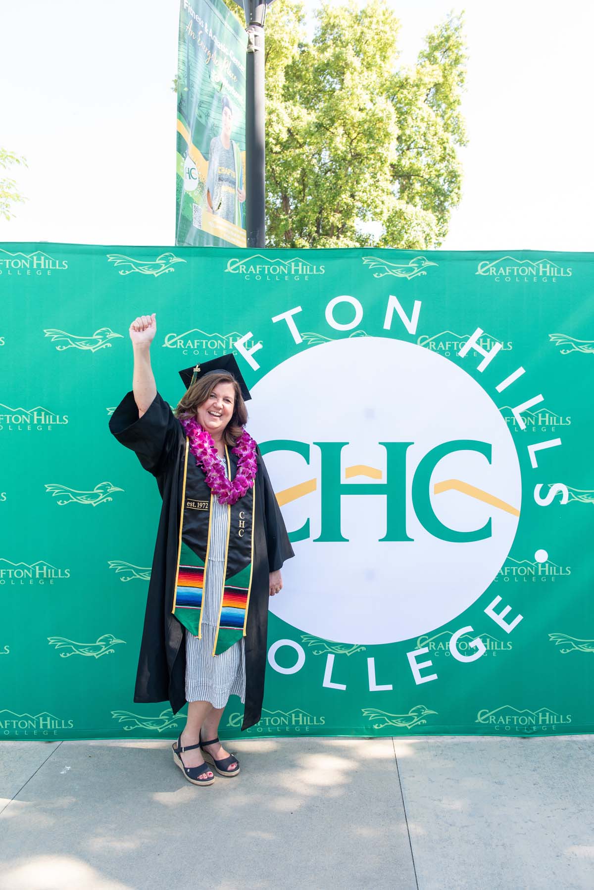Grads line up for commencement at CHC.