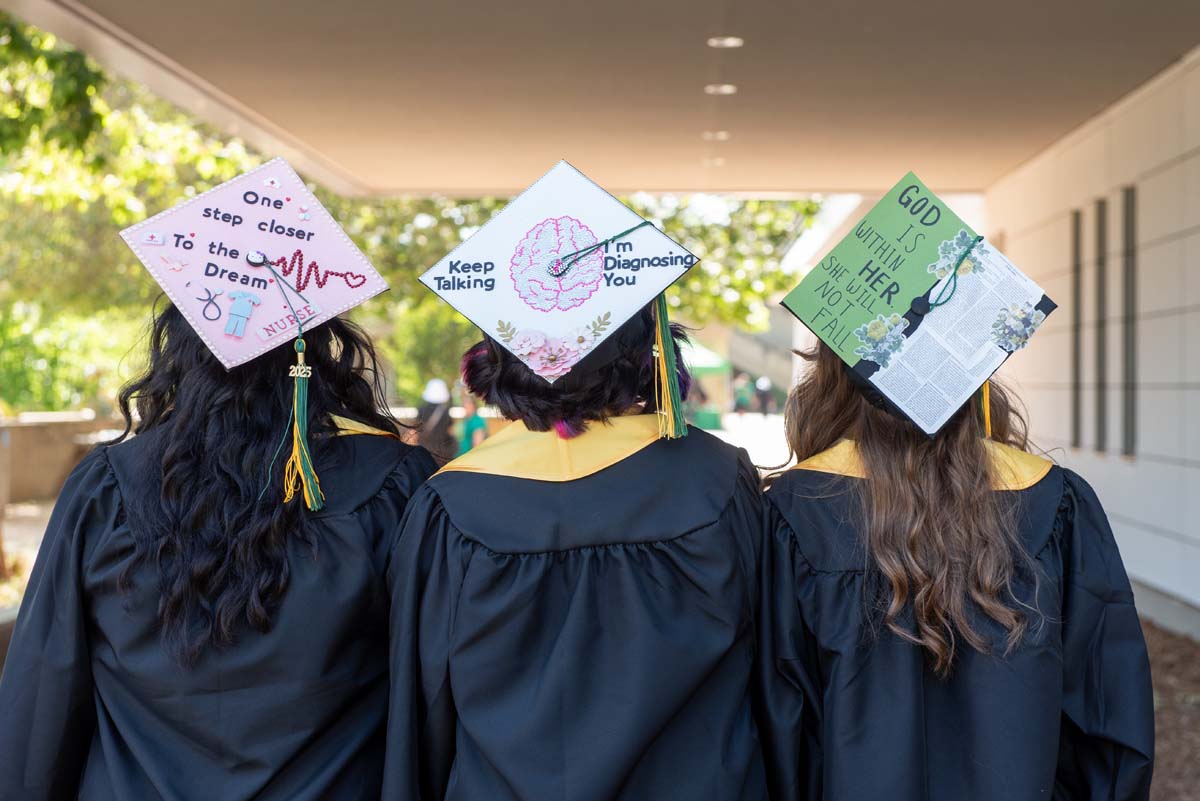 Grads line up for commencement at CHC.