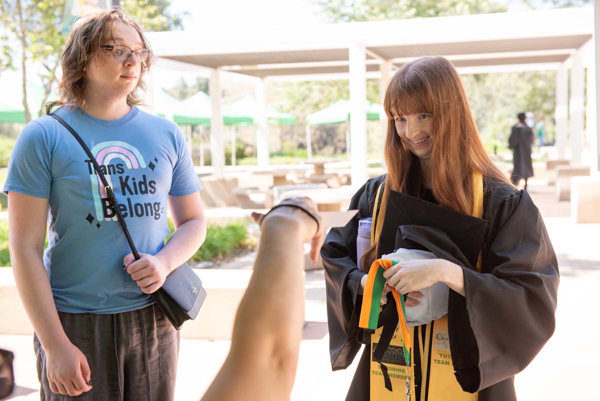 Grads line up for commencement at CHC.