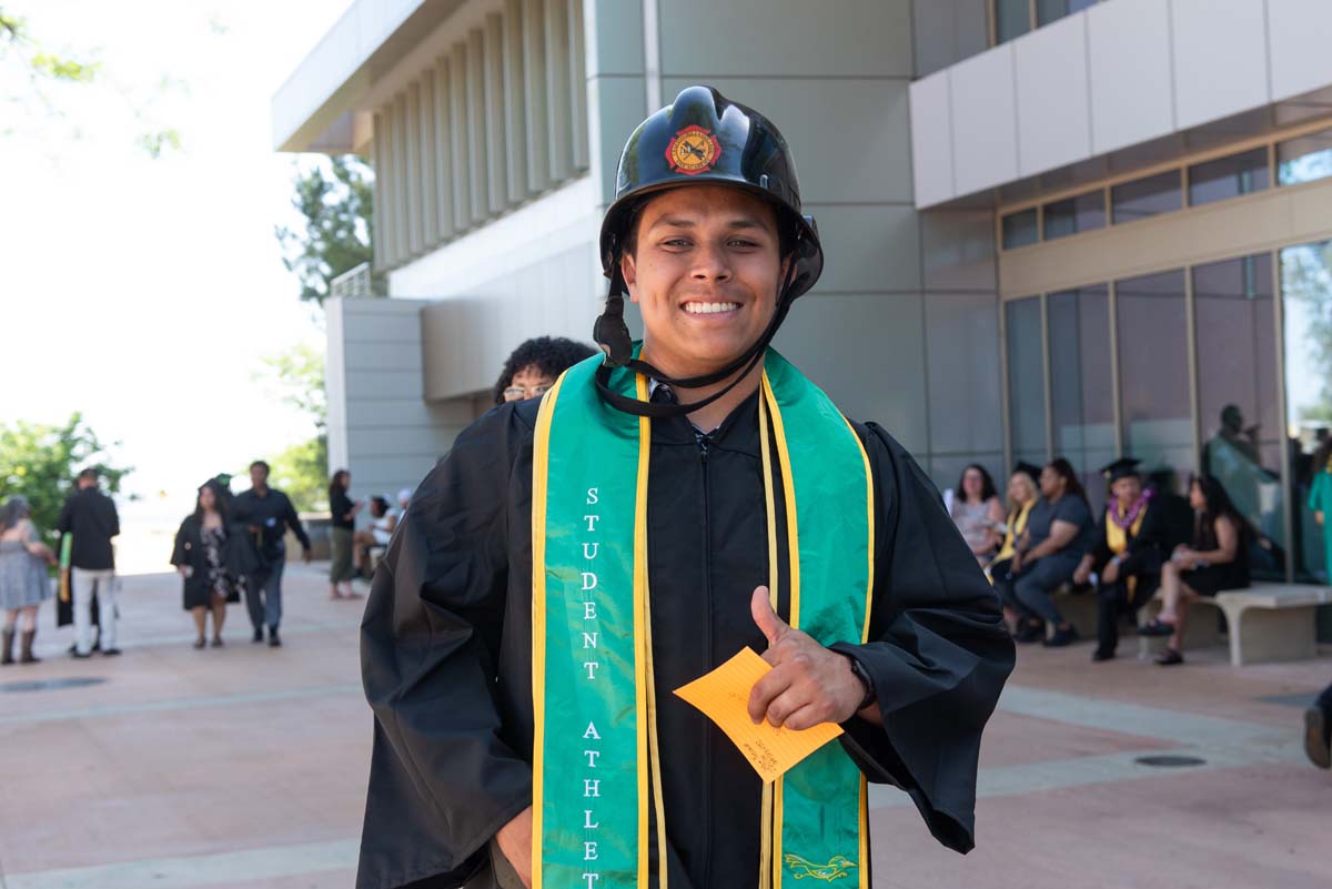 Grads line up for commencement at CHC.