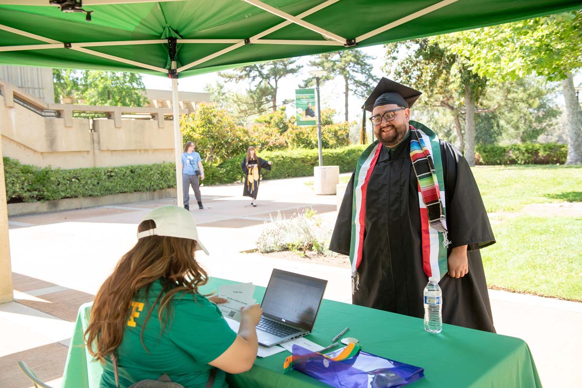 Grads line up for commencement at CHC.