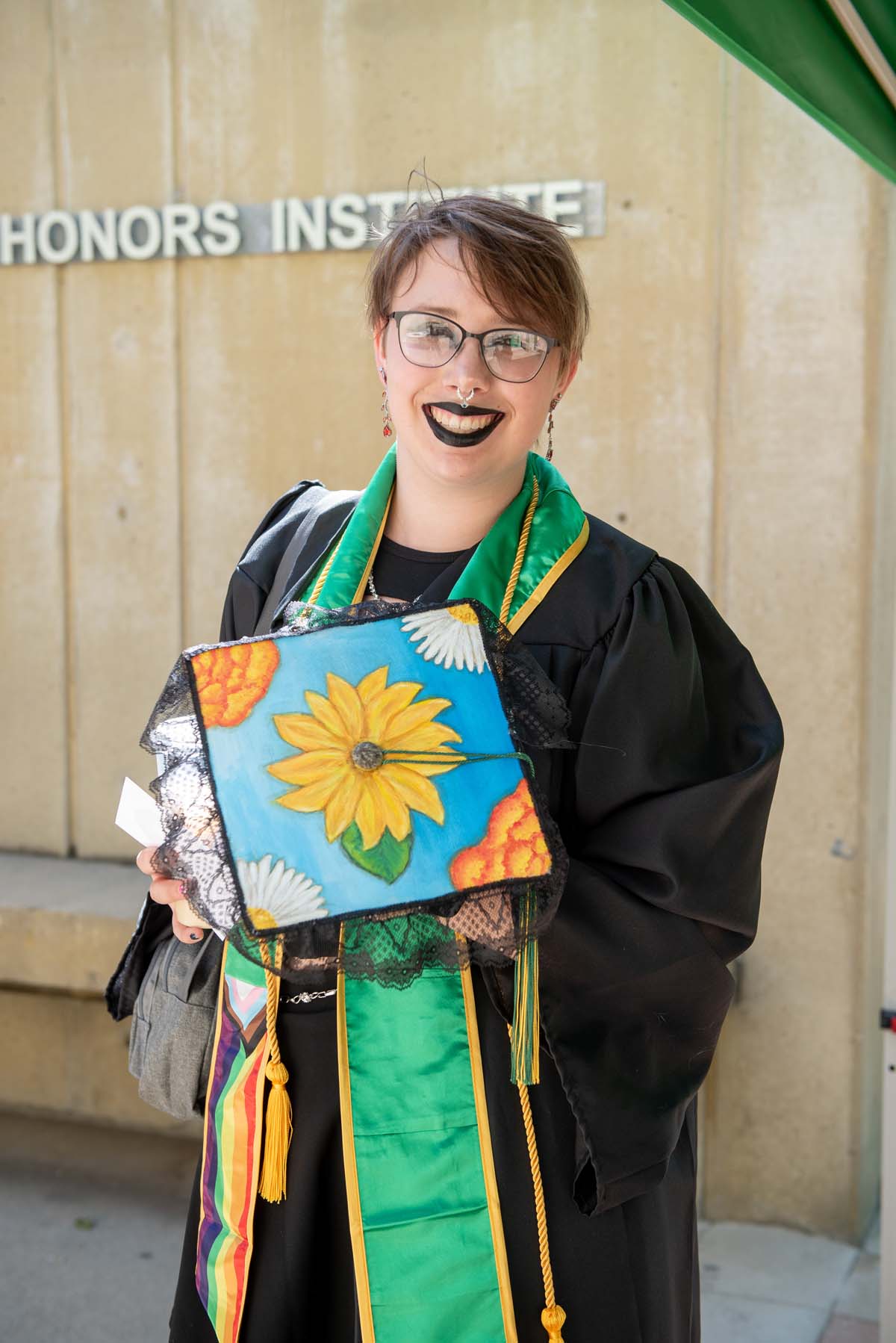 Grads line up for commencement at CHC.