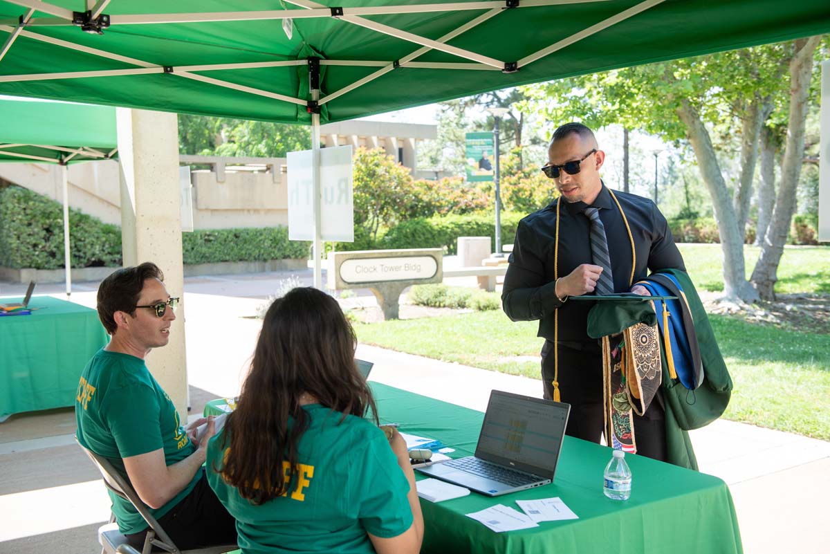Grads line up for commencement at CHC.