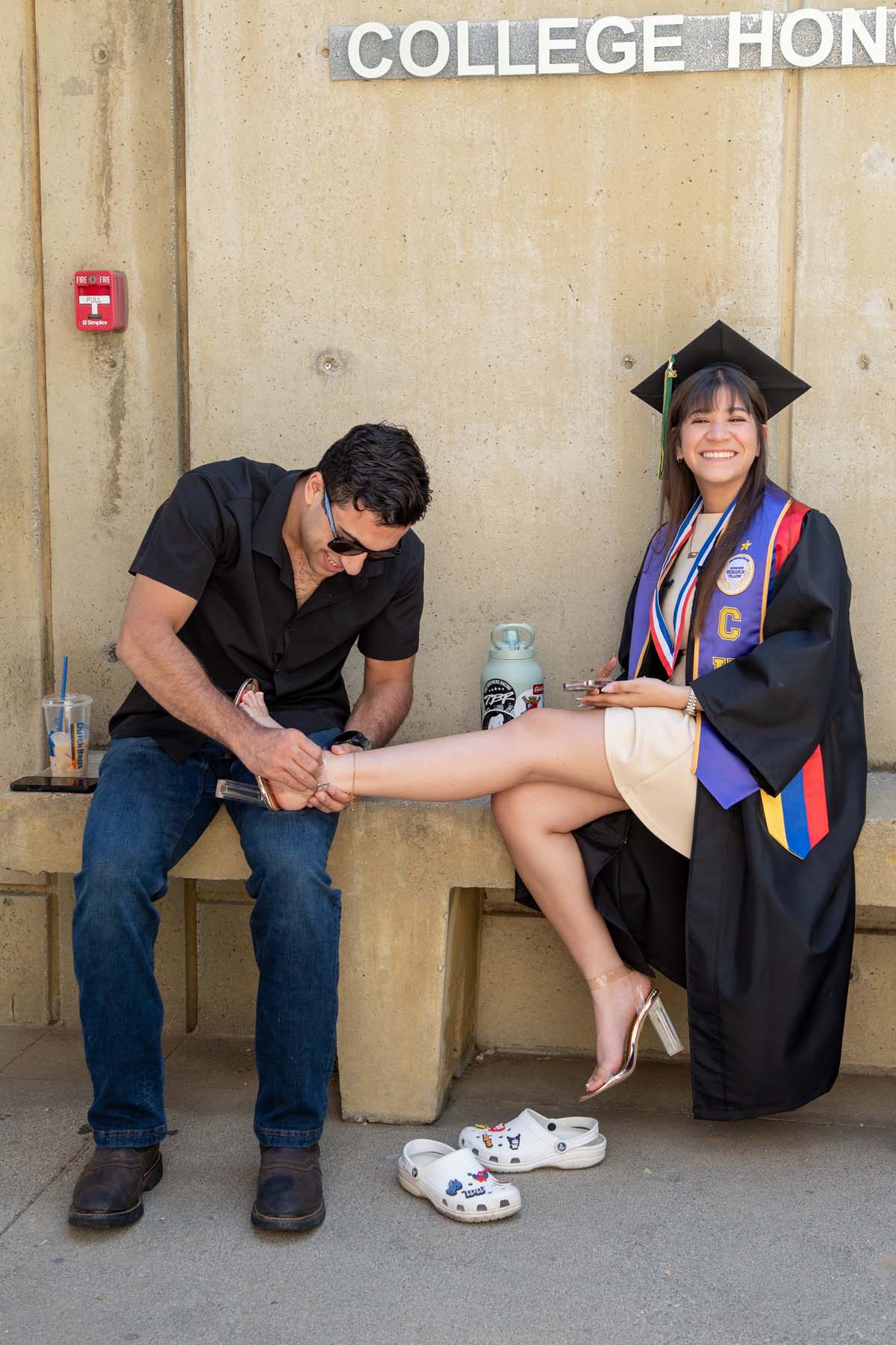 Grads line up for commencement at CHC.