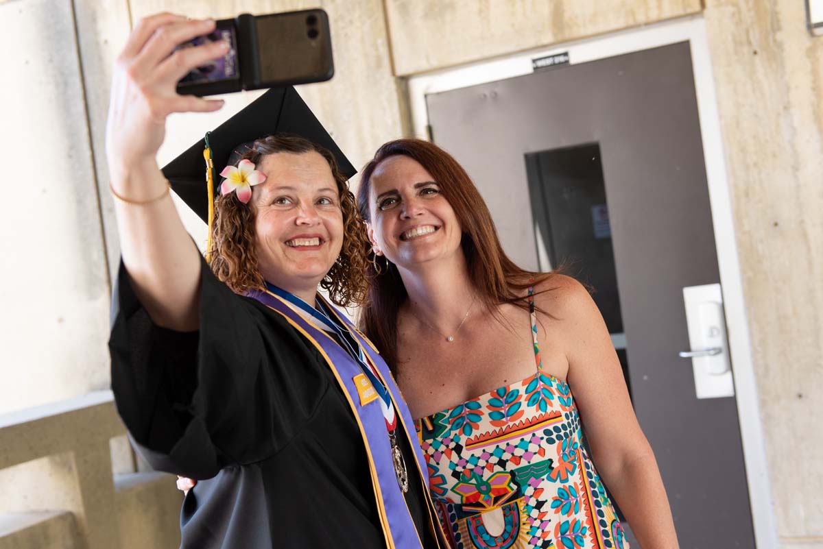 Grads line up for commencement at CHC.
