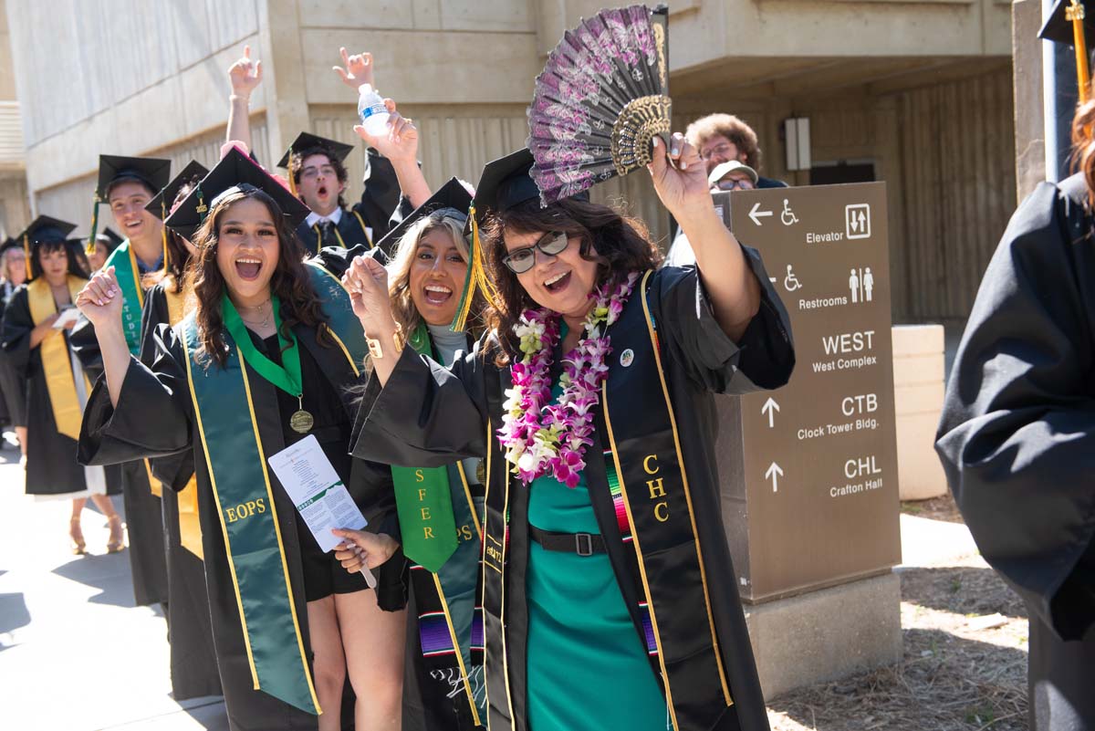 Grads line up for commencement at CHC.