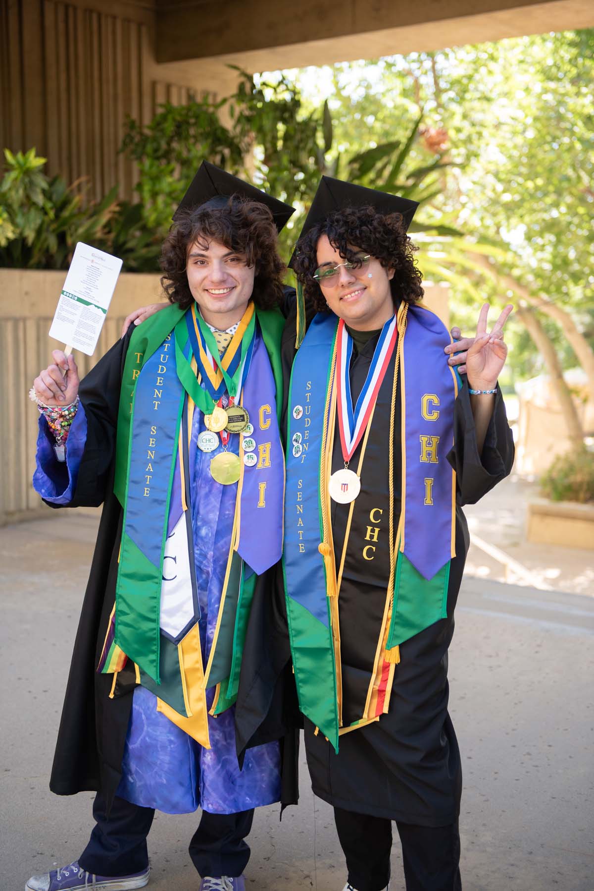 Grads line up for commencement at CHC.
