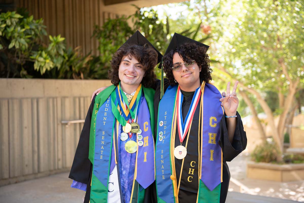 Grads line up for commencement at CHC.
