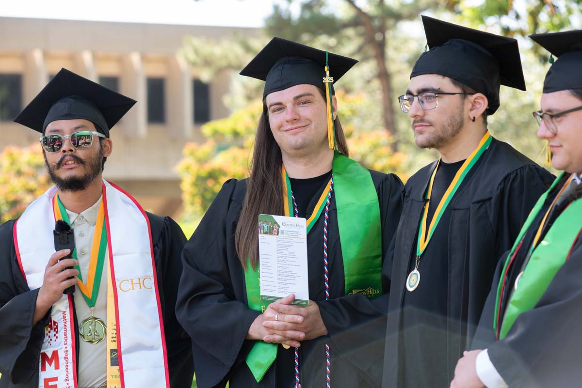 Grads line up for commencement at CHC.